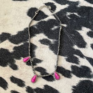Navajo pearls & Pink Stones | western Jewerly